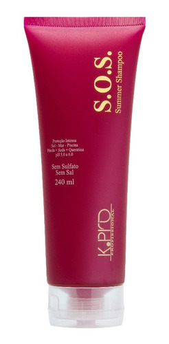 Kpro S.o.s. Summer Shampoo Sem Sulfato Linha Verão 