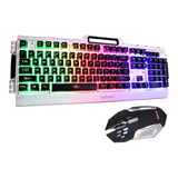 Kit Teclado + Mouse Gamer Exbom Bk-g3000 Semi-mecânico Metal