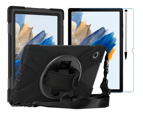 Case Para Galaxy Tab A8 X200 X205 + Alça + Película + Caneta