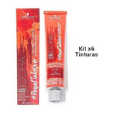 Kit X 6 Tintura Schwarzkopf Igora Dusted Rouge Rojizos 60grs