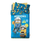 Cubrecama Reversible Infantil Piñata Personaje Disney 1 1/2p Color Minions