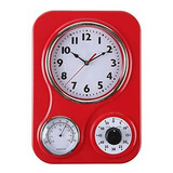 Lily's Home - Reloj De Pared Retro Para Cocina, Con Termómet