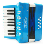 Acordeon Infantil 8 Baixos Turbo 104.lb 17 Teclas Azul Claro