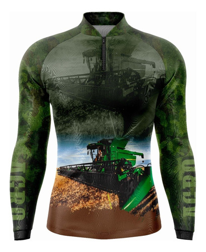 Camisa Camisetas Agro Proteção Uv50 Colheitadeira Gll-08