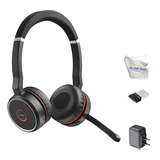 Jabra Evolve 75 - Paquete De Auriculares Bluetooth, Cargador