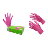 Guantes De Nitrilo Fucsia Peluquería 100uni Xs Odontologia