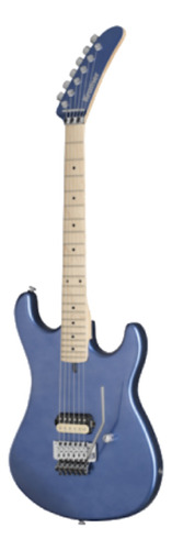 Guitarra Eléctrica Kramer Original Collection The 84 De Aliso Blue Metallic Brillante Con Diapasón De Arce