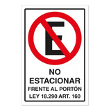 Señal Letrero De No Estacionarse Prohibido Estacionamiento 30cm*20cm