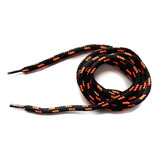 Cordones Borcegos  Largos Redondos Negro/naranja  120 Cm