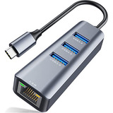 Adaptador Usb C A Ethernet, Ablewe 4 En 1, Rj45 A Usb-c/thun