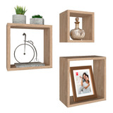 Repisas Cubo Flotantes Minimalistas Set X 3 Decoración