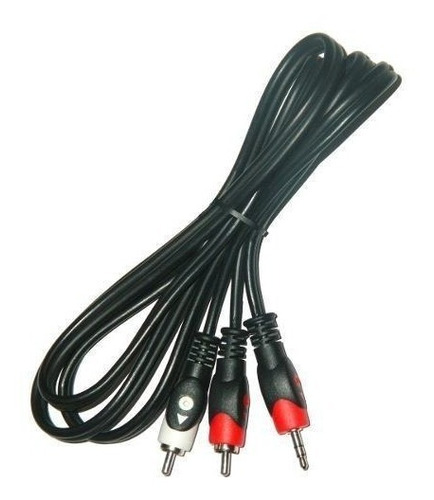 Cable 2 Rca Macho A Mini Plug 3,5 Estéreo 3 Metros Reforzado