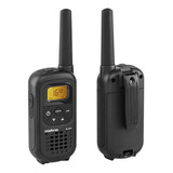 Kit 2 Rádio Comunicador Walkie Talkie Preto + Nf            