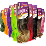 Kit 10un Jumbo Jumbao Box Braids Hiper X Atacado 4kg + Aneis