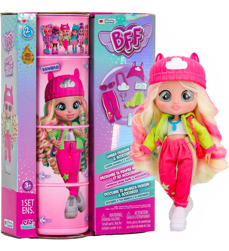 Cry Babies Bff Muñeca Hannah 9 Sorpresas 19 Cm Serie 2