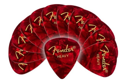 Palhetas Fender® Heavy Red Moto 198-0351-909 (pcte Com 12)