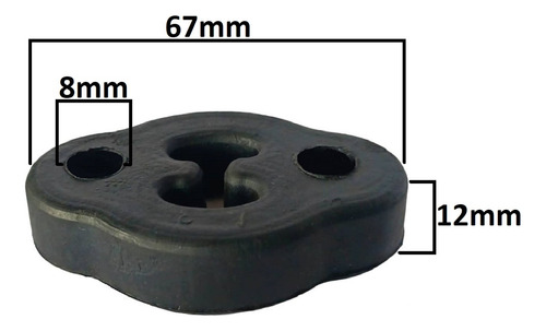 Goma Sosten De Tubo Escape Para Peugeot 207 Foto 3