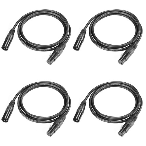 Neewer Paquete De 4 6.5 Pies / 2 Metros Cable Dmx Luz De La 