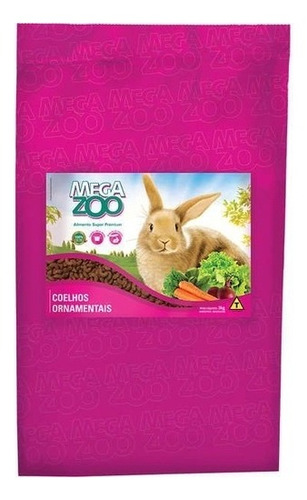 Alimento Ração Para Coelhos Adultos Megazoo 5kg Premium