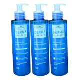 Gel Facial Limpeza Suave Derma Cleaner 300gr Demazon Kit 3un