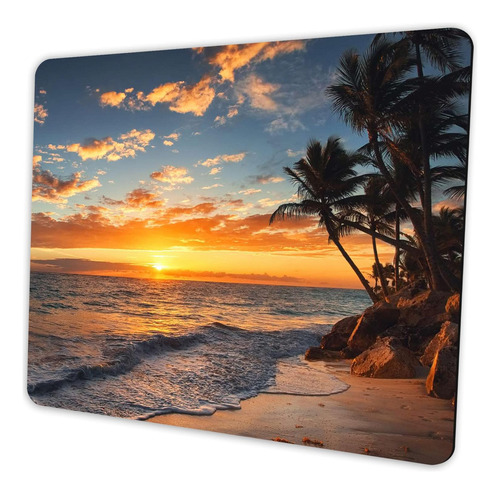 Shalysong Sunset Beach Alfombrilla De Mouse Con Paisaje O...