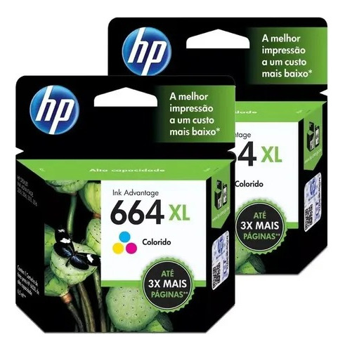 Kit Cartuchos Originais Hp 664 Xl Preto Color 3776 3790 4676