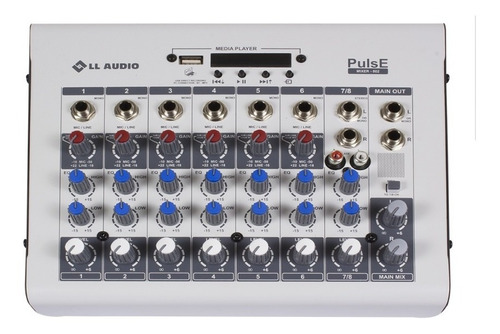 Mesa De Som Ll Audio Pulse802 - 8 Canais/bluetooth