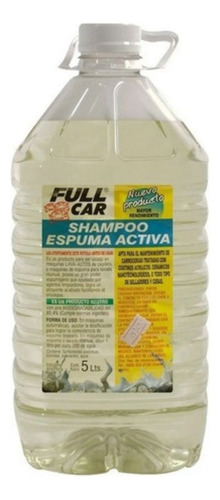 Shampoo Espuma Activa X 5lt. Ph Neutro - Conce. Full Car 