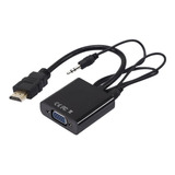 Frete $10 Adaptador Conversor Hdmi Para Vga  P2 Áudio 