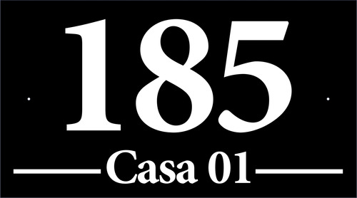 Placa Numero Casa Residencia Personalizada 15x27cm