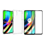 Capinha Capa Anti Impacto Moto G9 Plus + Pelicula