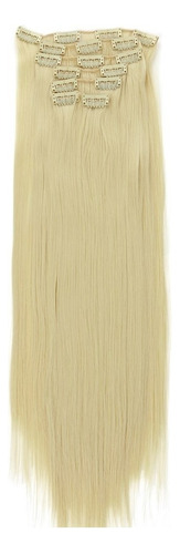 Cortinas Fibra Natural Extensiones Cabello Clipon 55cm Lisas