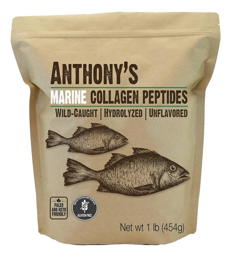 Péptidos De Colágeno Marino Hidrolizados De Anthony, Sin G