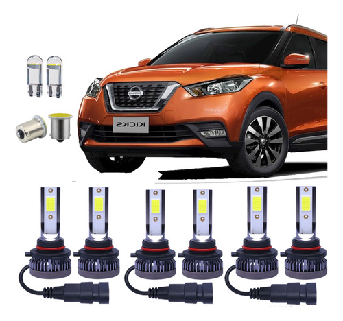 Lampara Cree Led Alta Baja Auxiliares Reversa Nissan Kicks