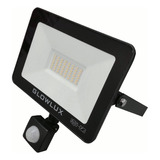 Proyector Reflector Led 50w Cálido C/sensor Movi - Glowlux Color De La Carcasa Negro Color De La Luz Blanco Cálido 220v