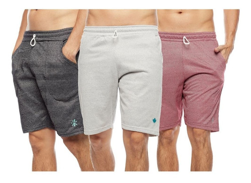 Kit 4 Bermudas Shorts Reforçado Moletinho Academia Promoção