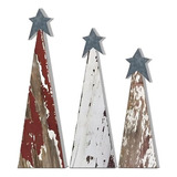 3 Piezas De Arboles De Navidad De Madera Decoracion De Mesa