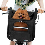 Canasto De Bicicleta Para Transporte De Mascota H/ 8kg Negro