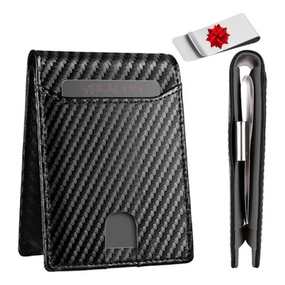 Cartera Tarjetero Billetera Clip Seguridad Protección Rfid F Color Negro | MercadoLibre