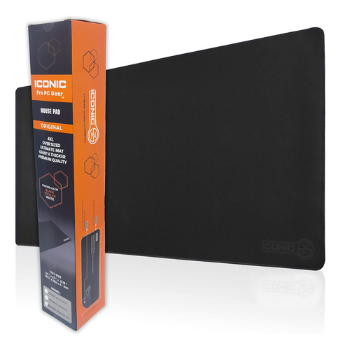 Gaming Mousepad Iconic Pro Xxxl Más Grande Stealth Negro