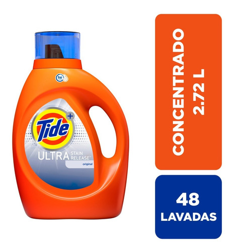 Detergente Tide Ultra Stain Release, 48 Cargas,2.72 L