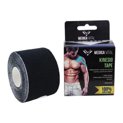 Cinta Kinesiologica Medica Vital Ckmv Negra Color Negro | MercadoLibre