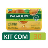 Kit Com 30 Sabonetes Palmolive Nutrição Luminosa 85g