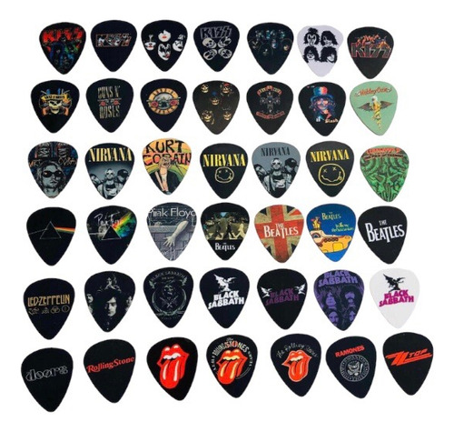 Púas Para Guitarra Rock Collection Kit 10 Pz. Surtido 