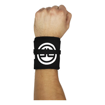 Par Muñequeras Crossfit/gym Tela Wrist Wraps Runfit Color Negro