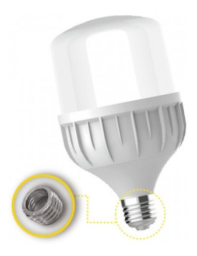 Lámpara Led Corn High Power E27 40w Plastico Frío Interelec