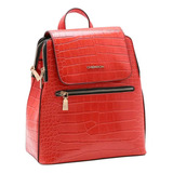 Bolsa Mochila Feminina Chenson Croco Casual 8483443