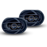 Kit Par Alto Auto Falante 6x9 Aurum Hurricane Preto 260w Rms