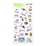 200+ Stickers Decorativos Gatos Conejos Kawaii Notebook