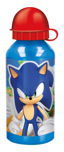 Botella Pico Retractil Sonic Knuckels Aluminio Stor Color Azul